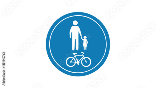 Pedestrian and Cyclist Shared Path Symbol