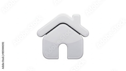 Home Icon Symbol: A minimalist illustration of a home icon with a clean, modern design, perfect for representing concepts of housing and real estate.