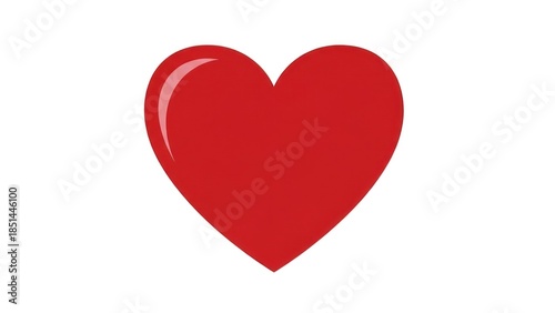 Simplistic Red Heart Illustration symbolizing love affection and emotional connection
