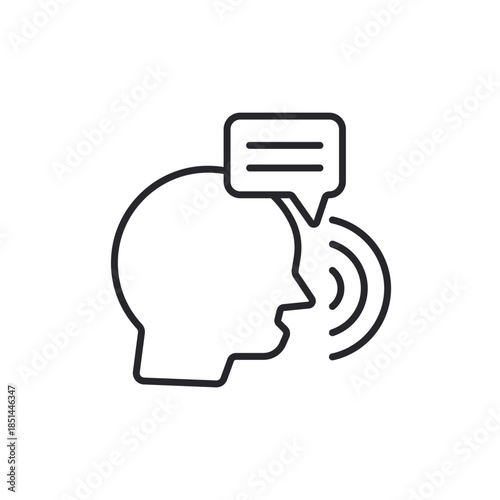 speak icons outline and Flat Style,transparent background

