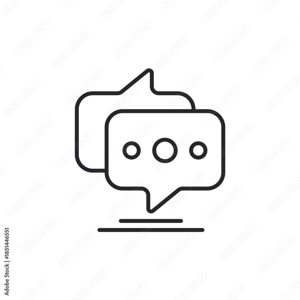 Fototapeta premium message icons outline and Flat Style,transparent background
