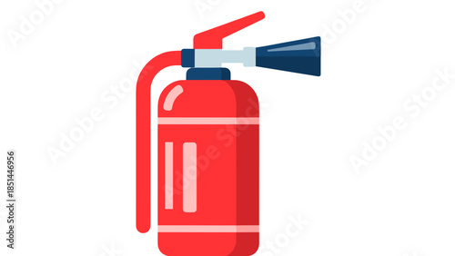 Red Fire Extinguisher Icon - Safety Equipment Illustration