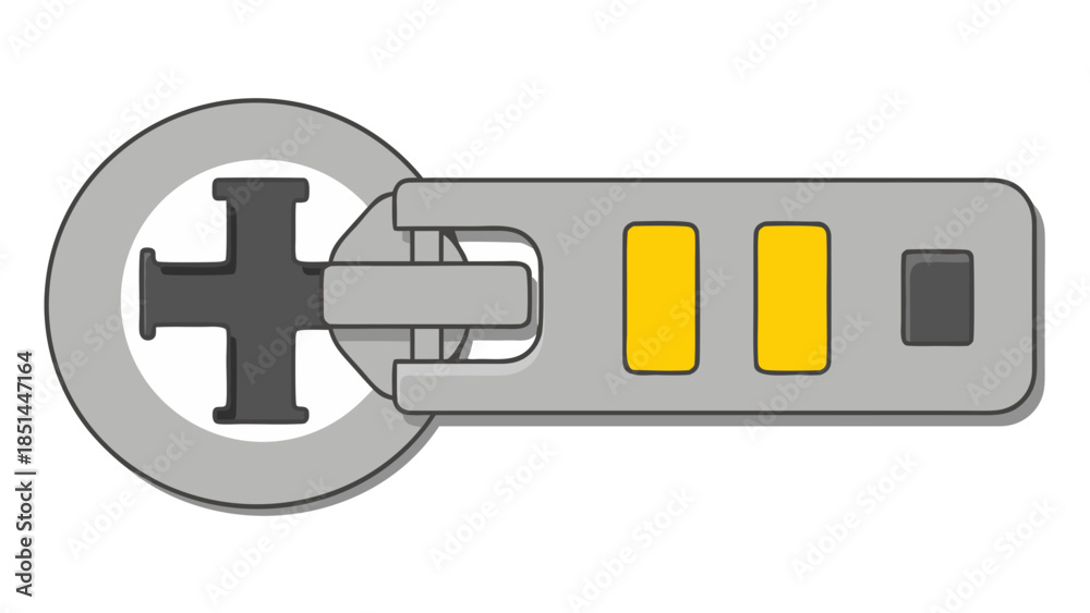 Obraz premium Retro Game Controller Icon: D-Pad and Buttons