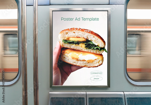 Public Transport Poster Mockup Centered View