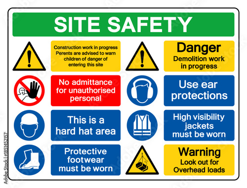 Site Safety Symbol Sign, Vector Illustration, Isolate On White Background Label.EPS10