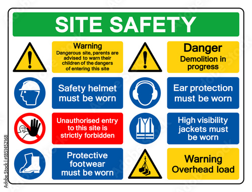 Site Safety Symbol Sign, Vector Illustration, Isolate On White Background Label.EPS10