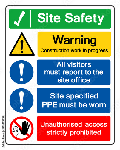 Construction Safety Site Symbol Sign, Vector Illustration, Isolate On White Background Label.EPS10