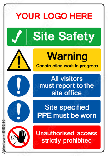 Construction Safety Site Symbol Sign, Vector Illustration, Isolate On White Background Label.EPS10