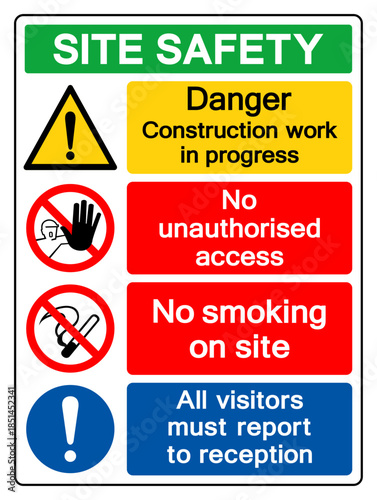 Site Safety Symbol Sign, Vector Illustration, Isolate On White Background Label. EPS10