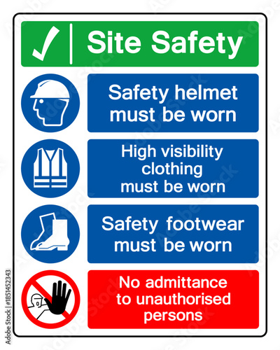 Construction Safety Site Symbol Sign, Vector Illustration, Isolate On White Background Label.EPS10