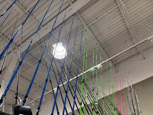  Fishing Rods in a Sporting Good Store or Outlet