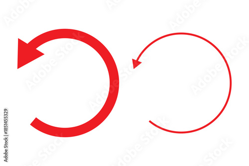 Undo icon in Line and Silhouette Icon Set. Isolated Vector Illustration.