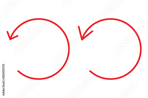 Undo icons in outline, flat style. Vector EPS