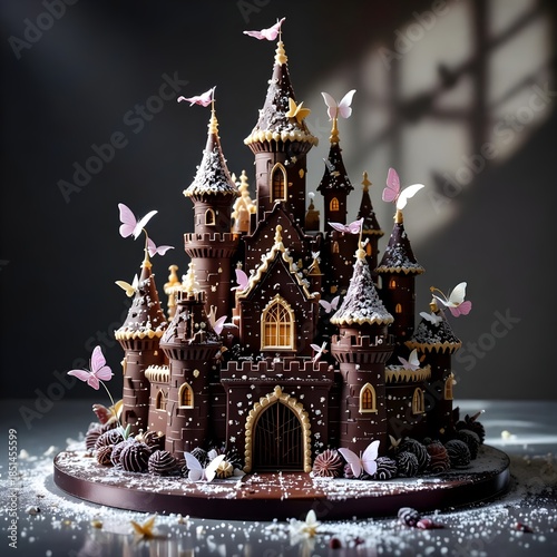 Wallpaper Mural Fairytale Gingerbread Castle with Winter Mood and Chocolate Inspiration Torontodigital.ca