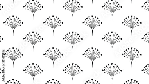 Elegant Black and White Floral Pattern for Modern Design
