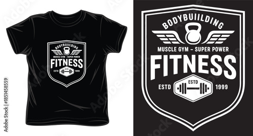 bodybuilding graphic victor art t-shirt design print template