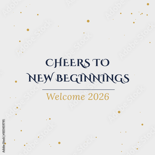 Obraz na plátne cheers to new beginnings 2026 design