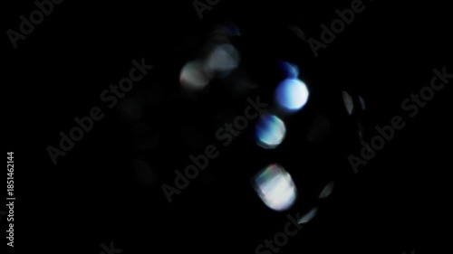 Luminary blue bokeh light bubble blur overlay effect