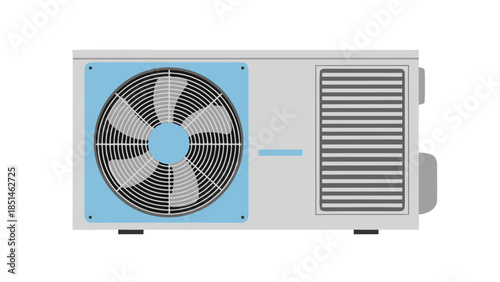 Vector Illustration of an Outdoor Air Conditioner Unit