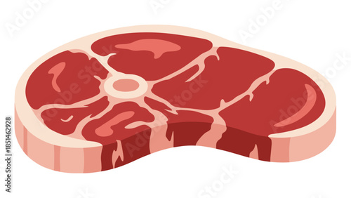 Vector Raw Steak Illustration