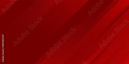 Abstract red diagonal layered background with modern geometric shapes and subtle halftone texture. Dynamic dark red gradient backdrop for business presentations, banners, branding, marketing materials