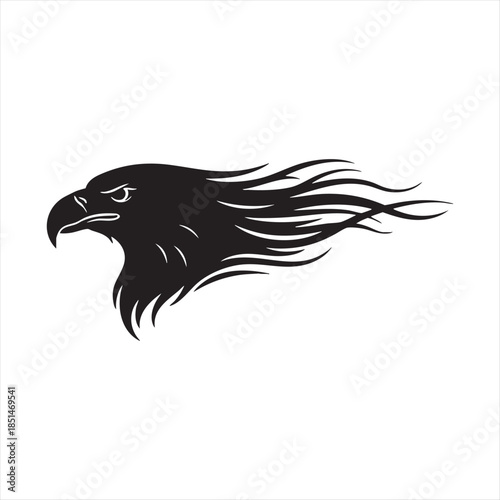 Firefly_Gemini Flash_A black silhouette of an eagle h 684320 BBX