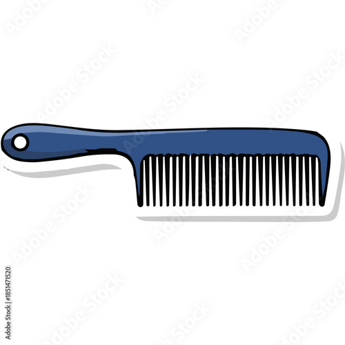 Blue Comb Vector Illustration