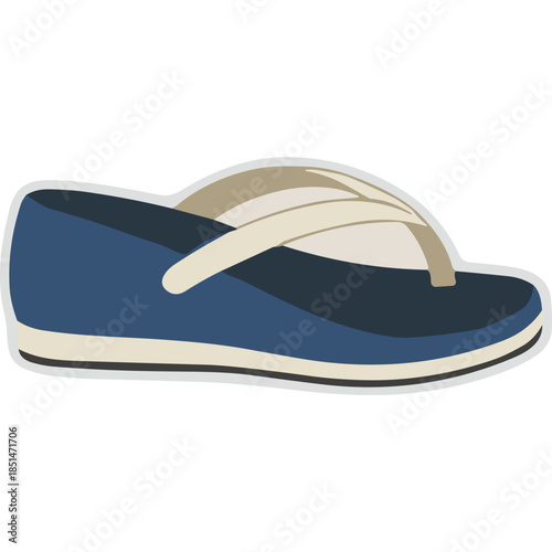Blue Flip Flop Sandal Icon