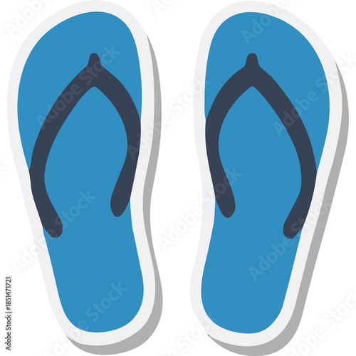 Blue Flip Flops Icon