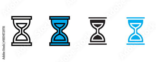 Hourglass icon set vector on white background. timer, clock symbol. vector illustration.