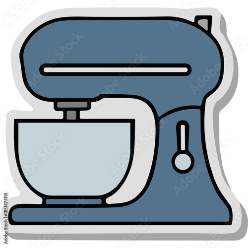 Blue Stand Mixer Icon - Kitchen Appliance Illustration