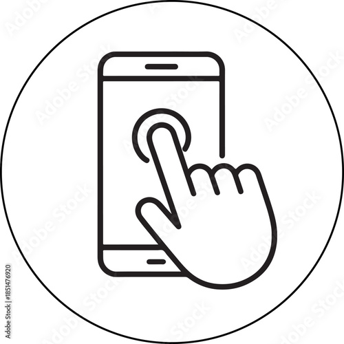 Touchscreen interaction icon