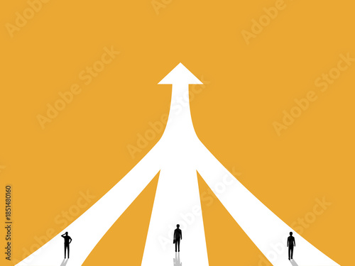 Businessmen come from many different backgrounds but share the same destination