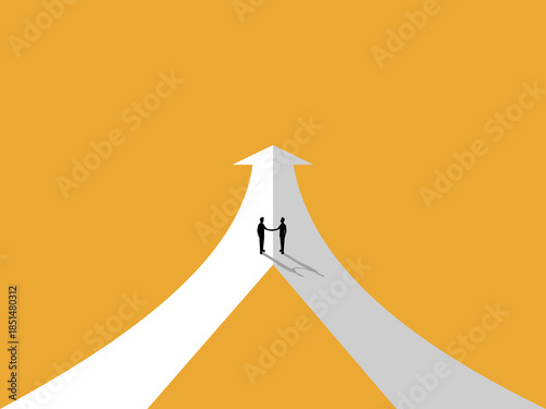 two businessmen agreed on the same path