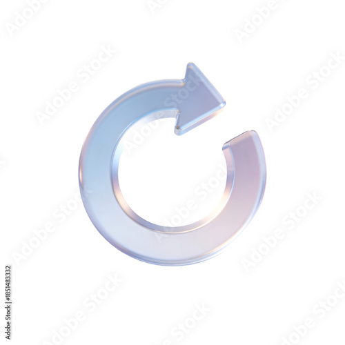 Free Download A shiny silver circular arrow symbol against a stark black background - GFXLoad