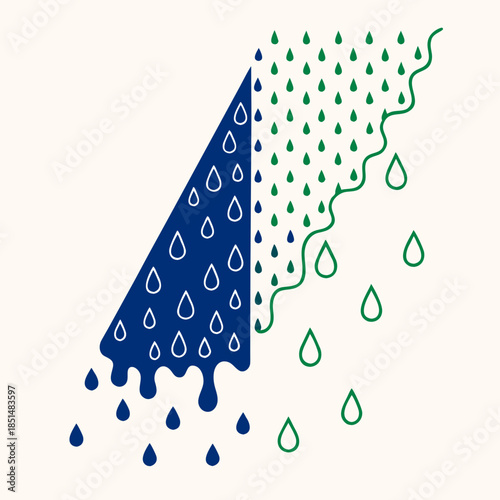 water drops on a blue background