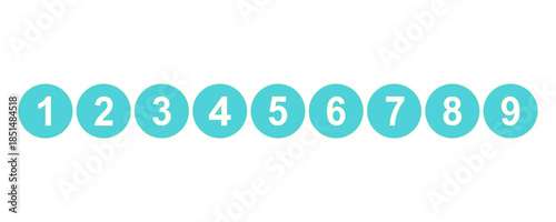 Set of brush stroke, marker textured numbers. Numbers 1, 2, 3, 4, 5, 6, 7, 8, 9, Stylish hand draw brush painted numbers set. Bold brush drawn grunge. Dirty texture vector. Rough brush strokes.