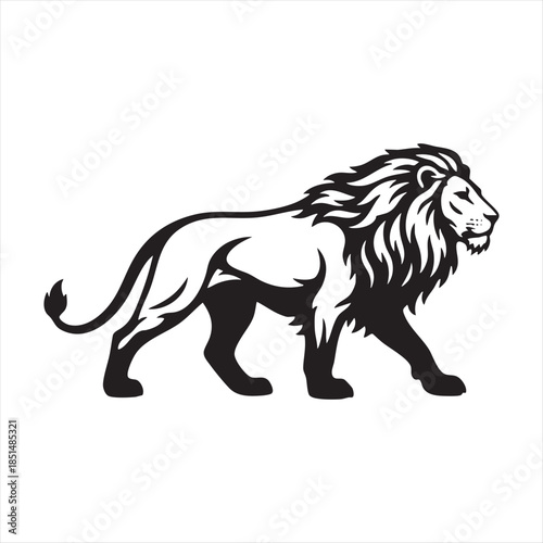 Firefly_Gemini Flash_A majestic lion walking forward, 104453 MYS