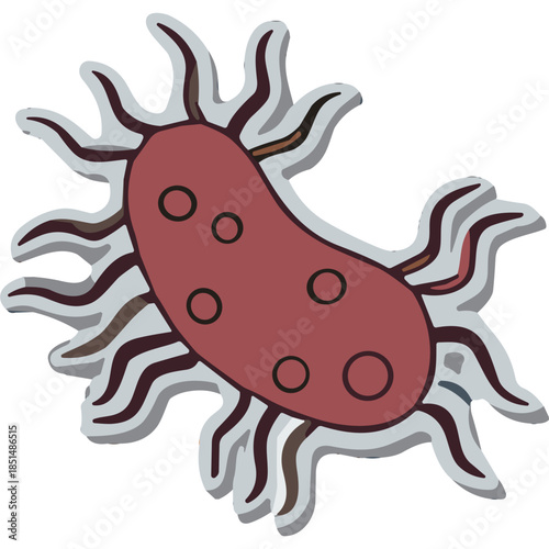 Cartoon Bacterium Icon