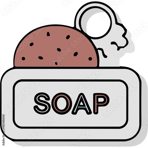Cartoon Bar of Soap Illustration