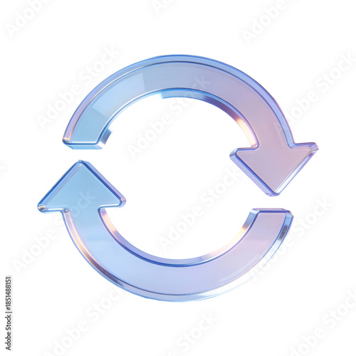A glossy circular recycling symbol with arrows rendered in pastel shades Free Download A glossy circular recycling symbol with arrows rendered in pastel shades - GFXLoad
