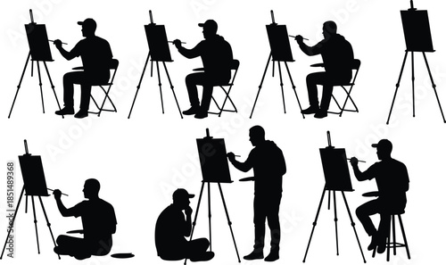 Cyclist silhouette collection, professional rider on road bike, bicyclist set, cycling sport, race, training, athletic activity vector