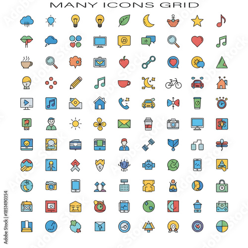 Many Colorful Objects Representing Abundance and Variety