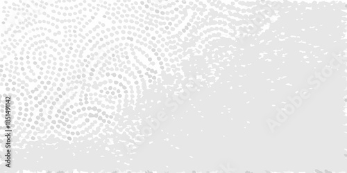 Abstract swirling pattern of gray and white dots on a light background