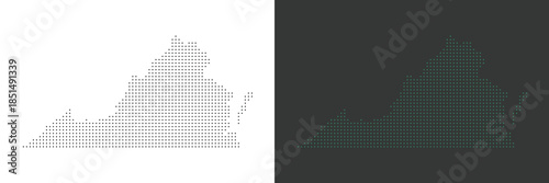 Virginia dot map vector illustration, USA State