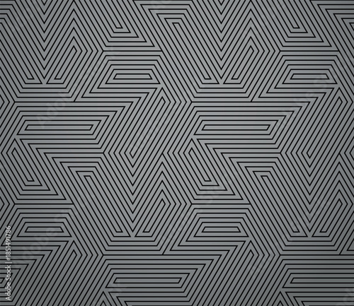 Abstract geometric pattern with stripes, lines. Seamless vector background. Gray and black ornament. Simple lattice graphic design