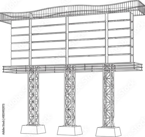 Electrician or utility worker silhouette fixing street light on a boom lift truck, power lines, electricity maintenance, hard work concept