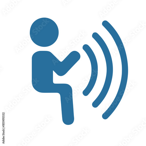 Icon representing digital accessibility (screen reader)