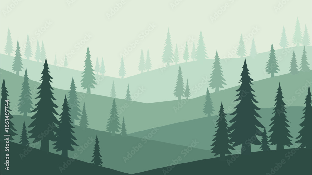 Fototapeta premium winter forest landscape