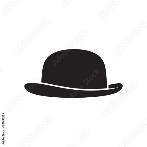 English hat silhouette icon vector flat design